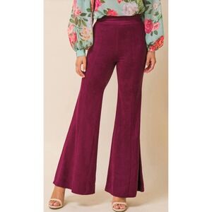 Flying Tomato Maroon Faux Suede Bells, size Medium